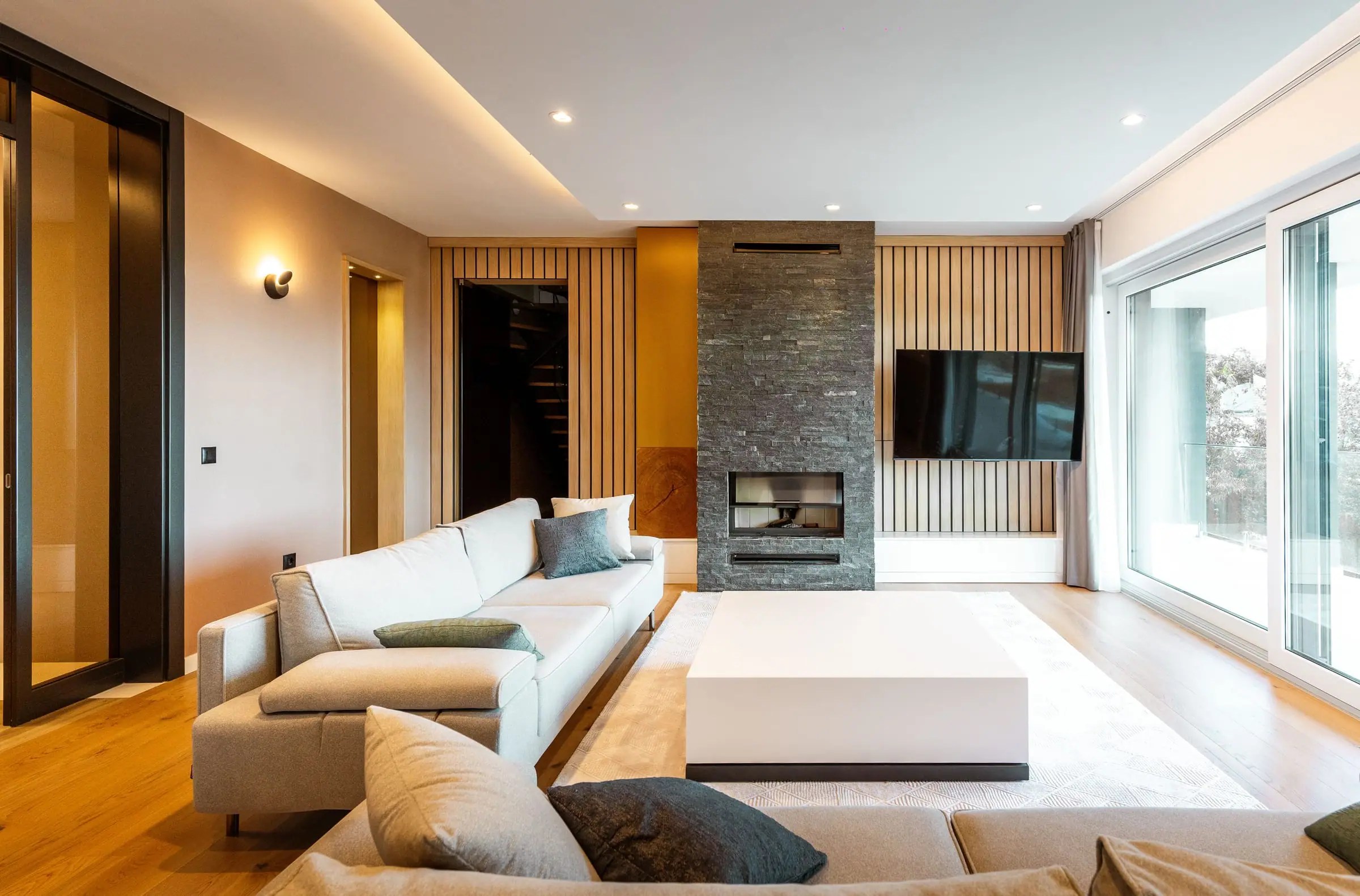 Wohnzimmer in der Hillmax Residence